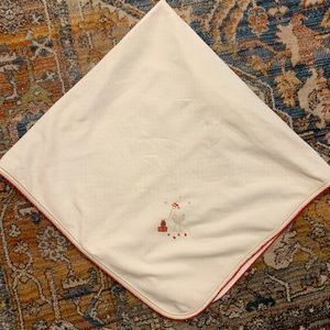 Magnolia Baby Christmas stork embroidered blanket